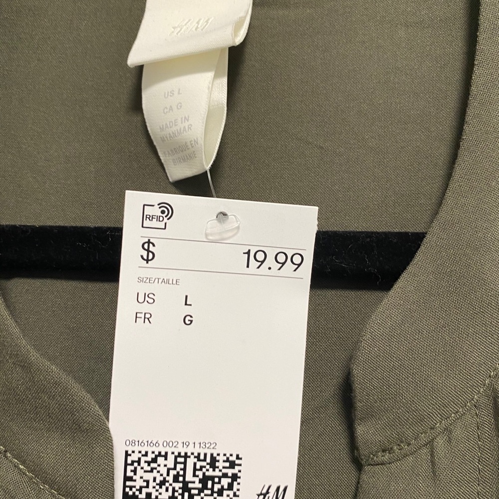 T-shirt dress, olive color